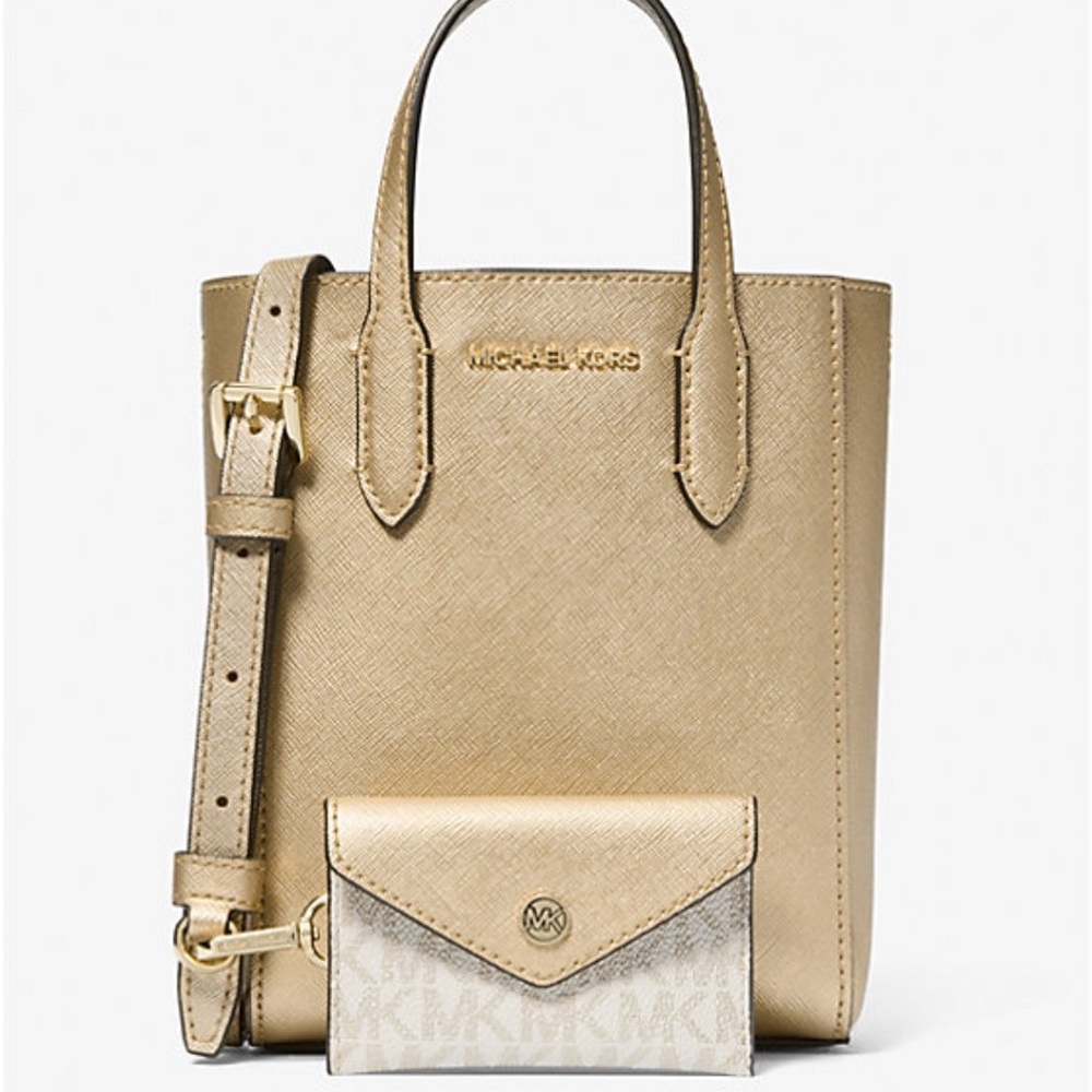 Michael Kors Vincent Gold Mini Bag with Metallic Finish NEW!!💛